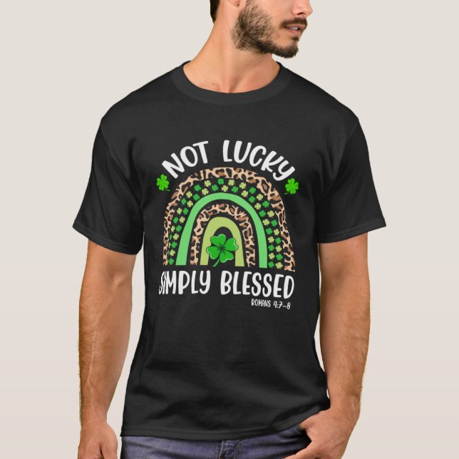 Camiseta Não Sortuda, Bênçãos, Rua Cristã Arco-Íris (Frente)