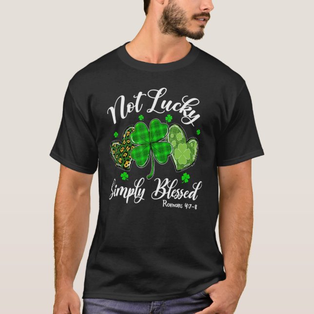 Camiseta Não Sortuda, Bênçãos, Rua De Shamrock Cristão (Frente)