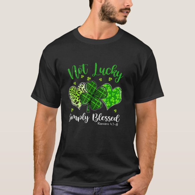 Camiseta Não Sortuda, Bênçãos, Rua De Shamrock Cristão (Frente)