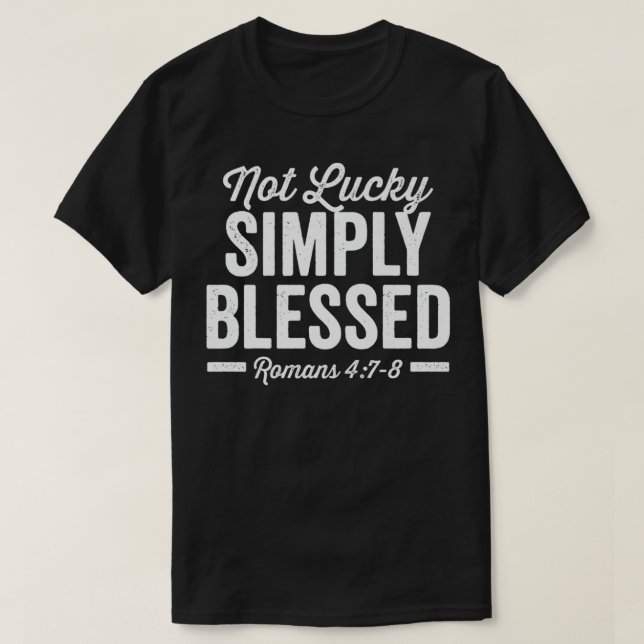 Camiseta Não Sortuda Simplesmente Abençoada São Patricks Fa (Frente do Design)