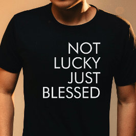 Camiseta Não Sortudo Apenas Abençoado St. Patrick's Cristão