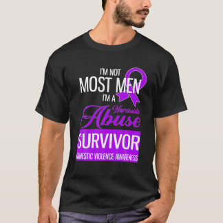 Camiseta Não sou a maioria dos homens sou um sobrevivente d