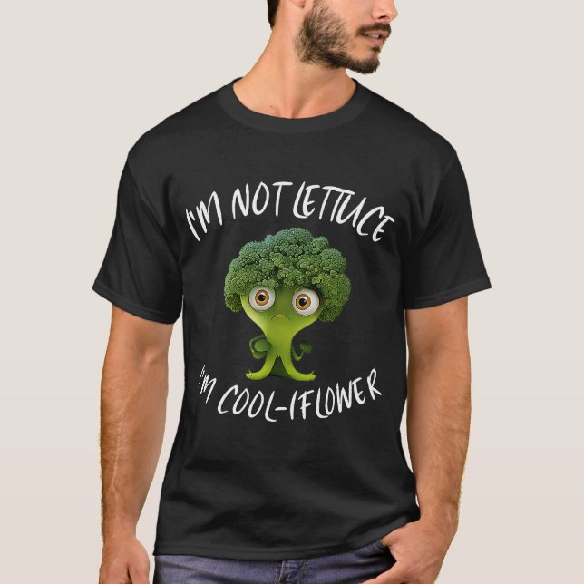 Camiseta Não sou alface, sou Legal Iflower para o ventilado (Frente)