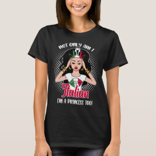 Camiseta Não sou apenas italiano, sou uma princesa também