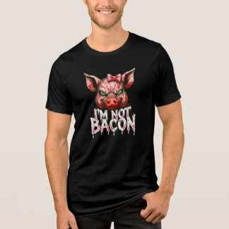 Camiseta Não sou bacon malvado horror porco