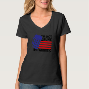 Camiseta Não sou Bebado de ser Patriótico 4 de julho