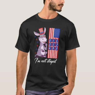 Camiseta Não sou burro com chapéu e vidro americanos