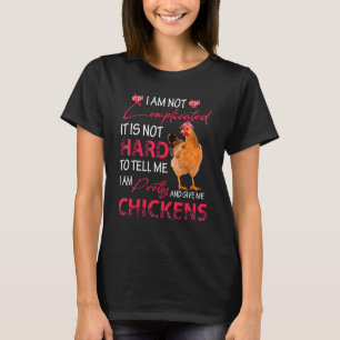 Camiseta Não Sou Complicada Sou Bonita E Me Dê Frango