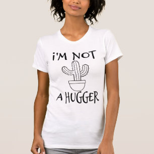 Camiseta Não Sou De Abraços Cacto Engraçado 