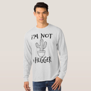 Camiseta Não Sou De Abraços Cacto Engraçado 
