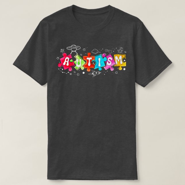 Camiseta Não Sou Estranho, Sou Autista Engraçado, Autismo D (Frente do Design)