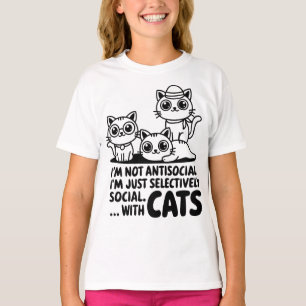 Camiseta Não sou Gatos Antisociais
