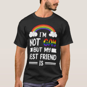 Camiseta Não sou Gay, mas meu melhor amigo é o Orgulho LBTQ
