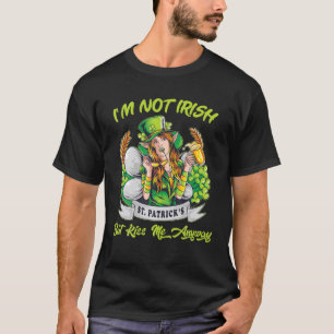 Camiseta Não sou irlandês, mas beije-me de qualquer forma,