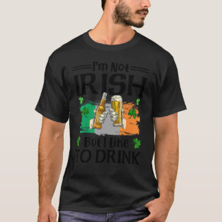 Camiseta Não sou irlandês, mas gosto de beber Rua de cervej