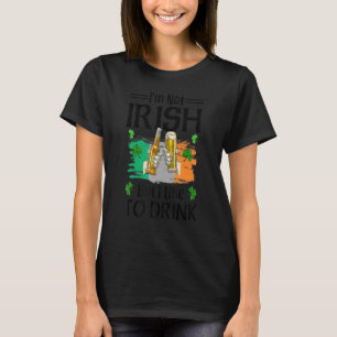 Camiseta Não sou irlandês, mas gosto de beber Rua de cervej