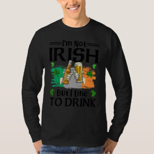 Camiseta Não sou irlandês, mas gosto de beber Rua de cervej