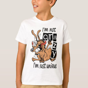 Camiseta Não sou louco, sou único, Cão Estranho