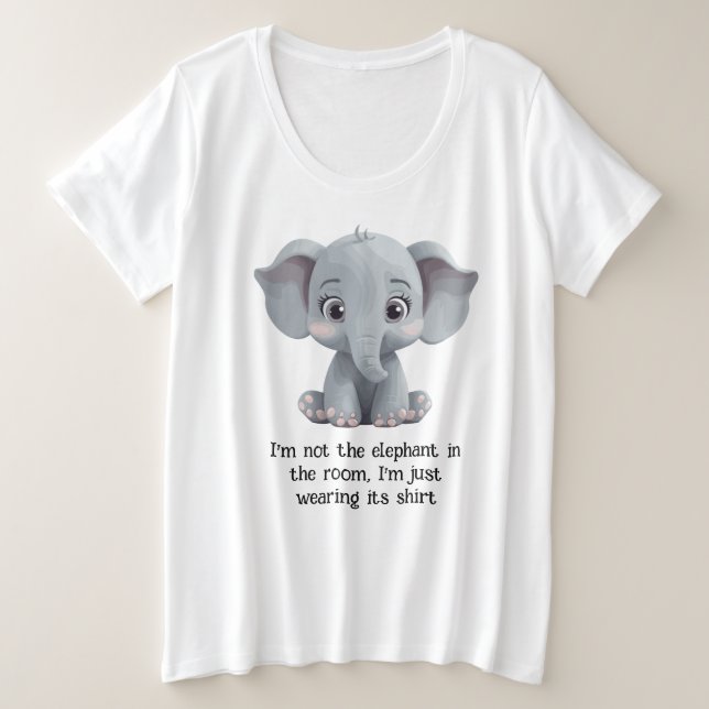 Camiseta Não sou o elefante na sala (Frente do Design)