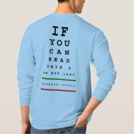 Camiseta Não sou o último gráfico de olhos - LS Sport-Tek R