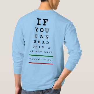 Camiseta Não sou o último gráfico de olhos - LS Sport-Tek R