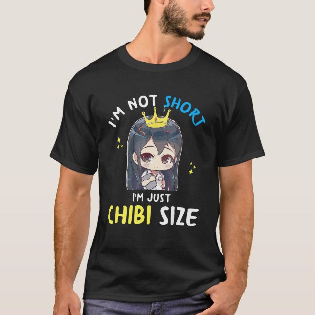 Camiseta Não sou pequeno, sou chibi tamanho, anime engraçad (Frente)