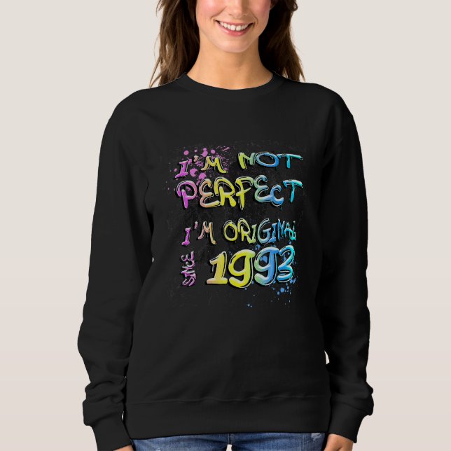 Camiseta Não sou perfeito  Sou original desde 1963 graffiti (Frente)