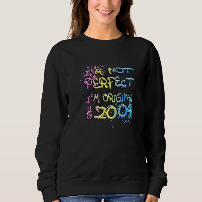 Camiseta Não sou perfeito sou original desde 2004 grafite (Frente)