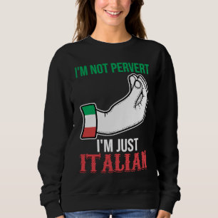 Camiseta Não sou pervertido, sou apenas italiano Itália Vaf