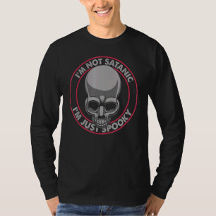 Camiseta Não sou Satânico, sou apenas um Skull Spooky Emo P