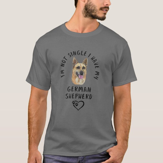 Camiseta Não sou Solteiro de ter meu Cachorro-Cachorro-GERM (Frente)