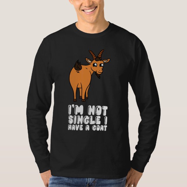 Camiseta Não Sou Solteiro Tenho Um Bode (Frente)