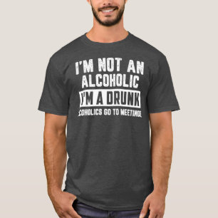 Camiseta Não Sou Um Alcoólico, Sou Um Bebendo Engraçado Beb