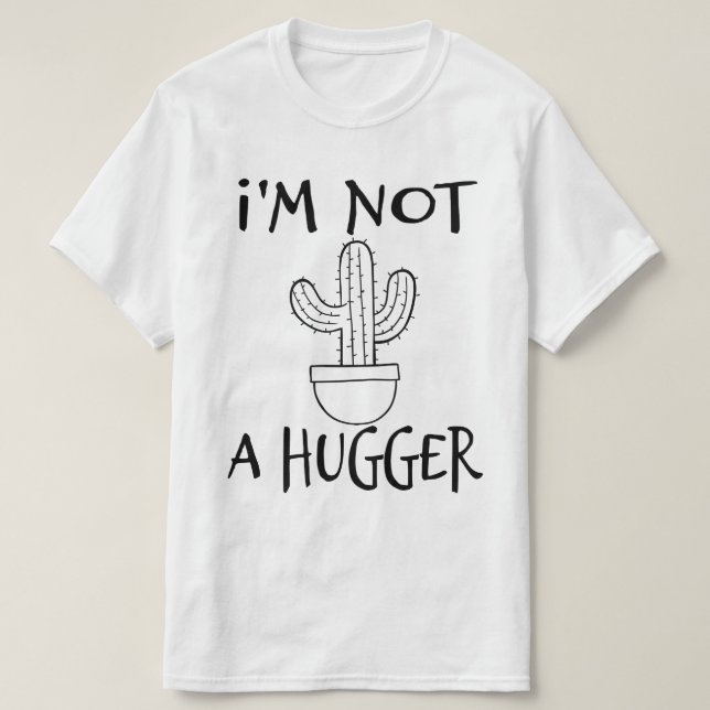 Camiseta Não sou um Cactus Engraçado. (Frente do Design)