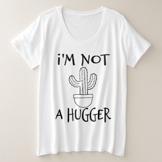 Camiseta Não sou um Cactus Engraçado. (Frente do Design)