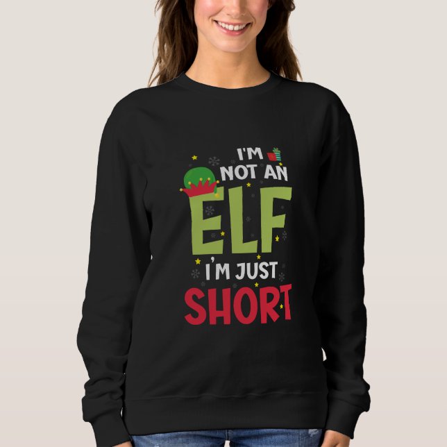Camiseta Não Sou Um Pjs De Natal Da Família Elf Corresponde (Frente)