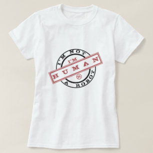 Camiseta Não sou um robô - sou humano - tenho coração -