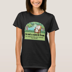 Camiseta Não sou uma aberração de controle: banda desenhada