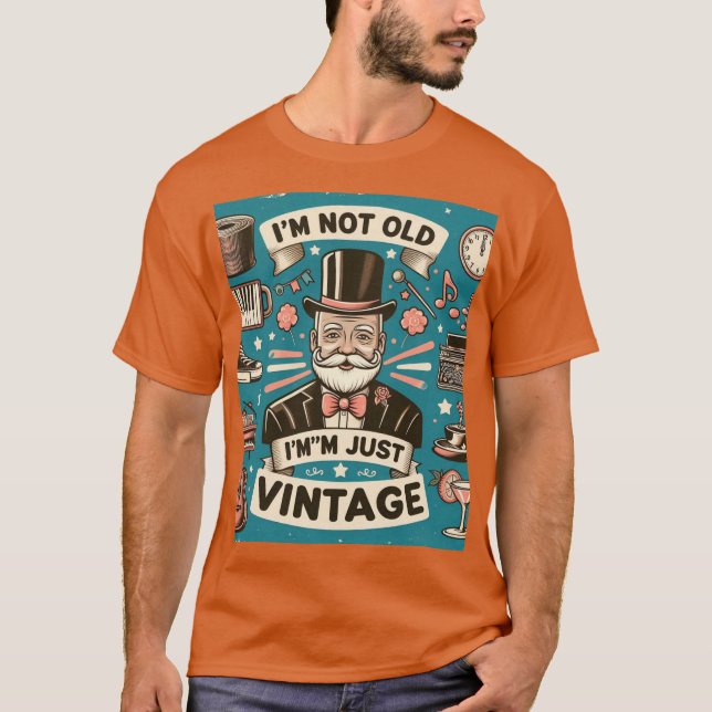 Camiseta Não sou velho, sou apenas Vintage (Frente)