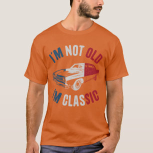Camiseta Não sou velho sou carro clássico bandeira dos EUA