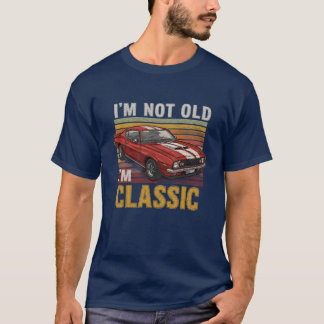 Camiseta Não sou velho sou clássico da família Muscle Car