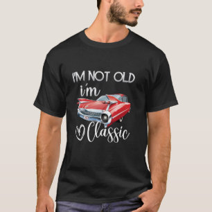 Camiseta Não Sou Velho Sou Clássico Gráfico de Carro Engraç