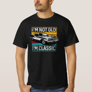 Camiseta Não sou velho, sou clássico Vintage Muscle Car