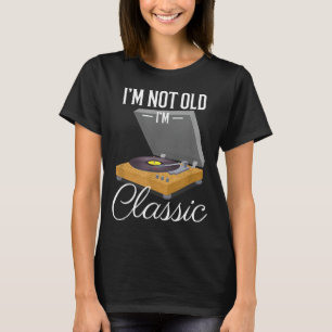 Camiseta Não Sou Velho Sou Clic Divertido Tocador de Vinil