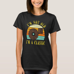Camiseta Não Sou Velho Sou Um Cassete Clássico Gráfico Masc