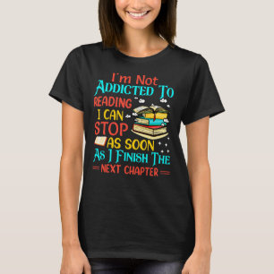 Camiseta Não sou viciado em ler o gráfico do leitor de livr