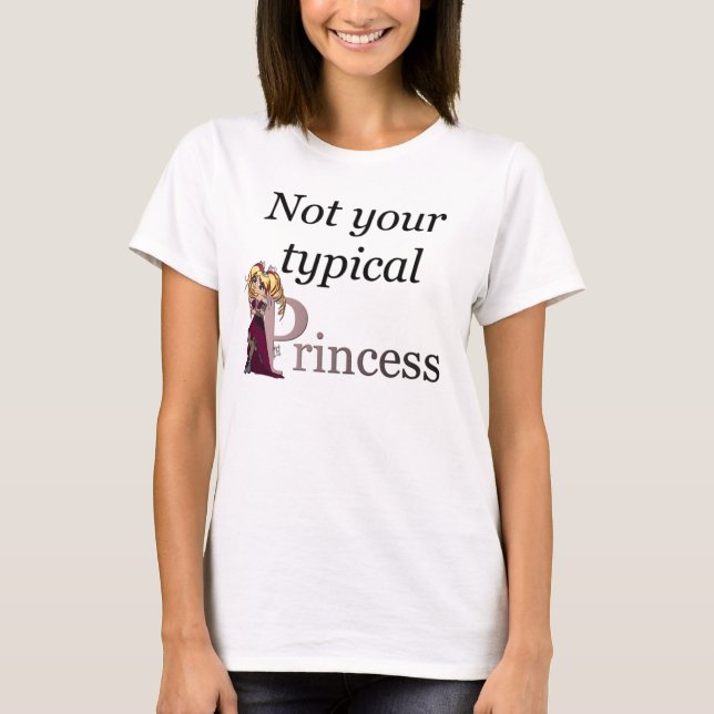 Camiseta Não sua boneca típica T da princesa (Frente)