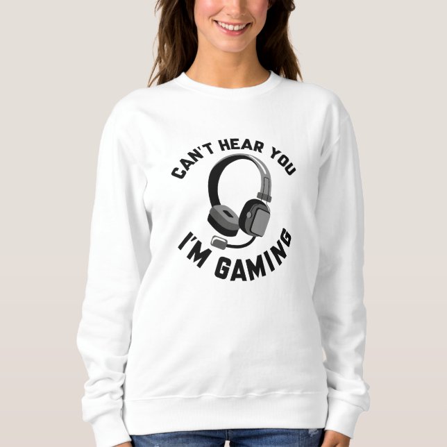 Camiseta Não te consigo ouvir que estou a jogar (Frente)