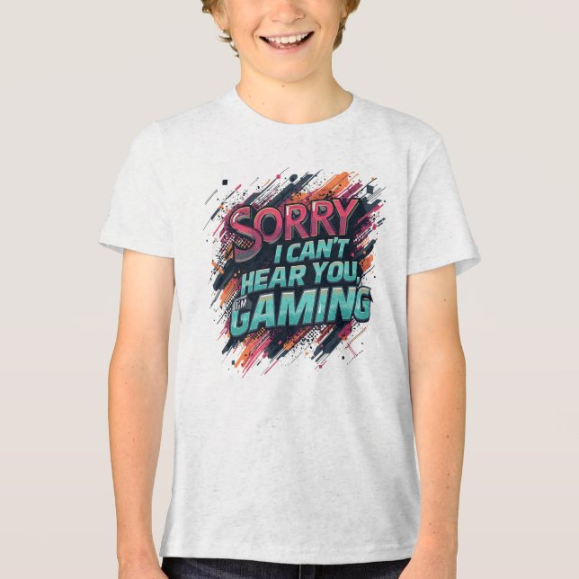 Camiseta Não te consigo ouvir que estou a jogar (Frente)