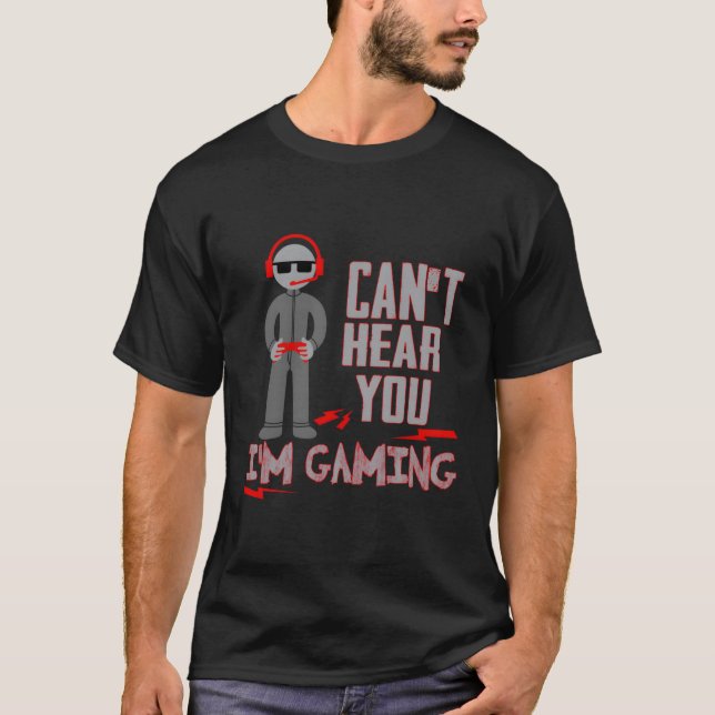 Camiseta Não Te Consigo Ouvir Que Estou A Jogar Um Jogo Eng (Frente)